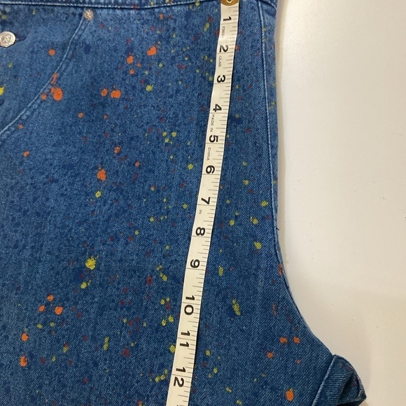 APC PAINT SPLATTERED DUNGAREE, WITH ADJUSTABLE STRAPS. WAIST-41,HIP-45 - Picture 11 of 16